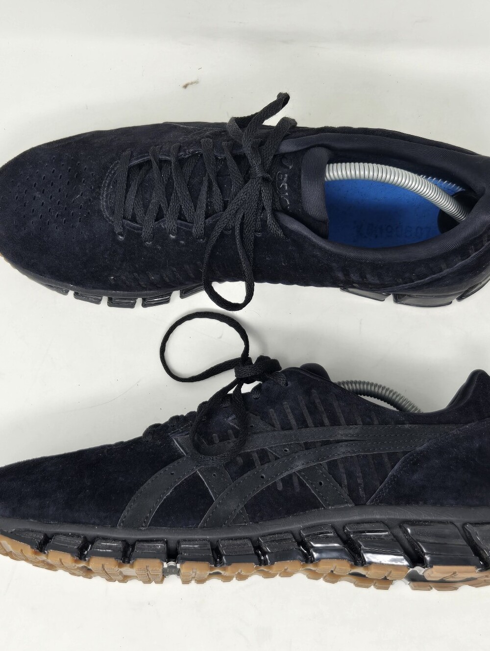 Asics Gel-Quantum 360 1021A105 Midnight Black Suede Gum Soles Shoes Men’s 10.5
